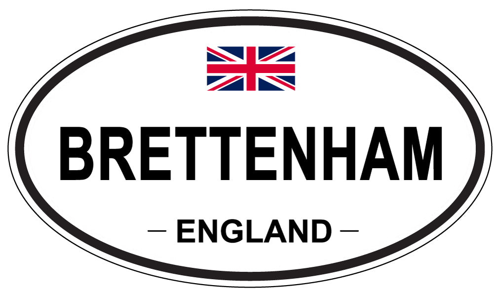 BRETTENHAM, ENGLAND - Oval Sticker