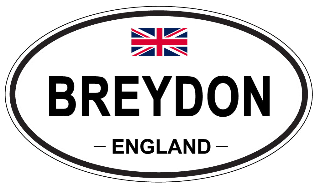 BREYDON, ENGLAND - Oval Sticker