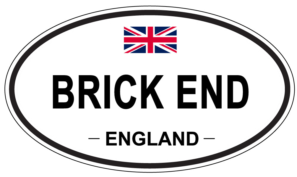 BRICK END, ENGLAND - Oval Sticker