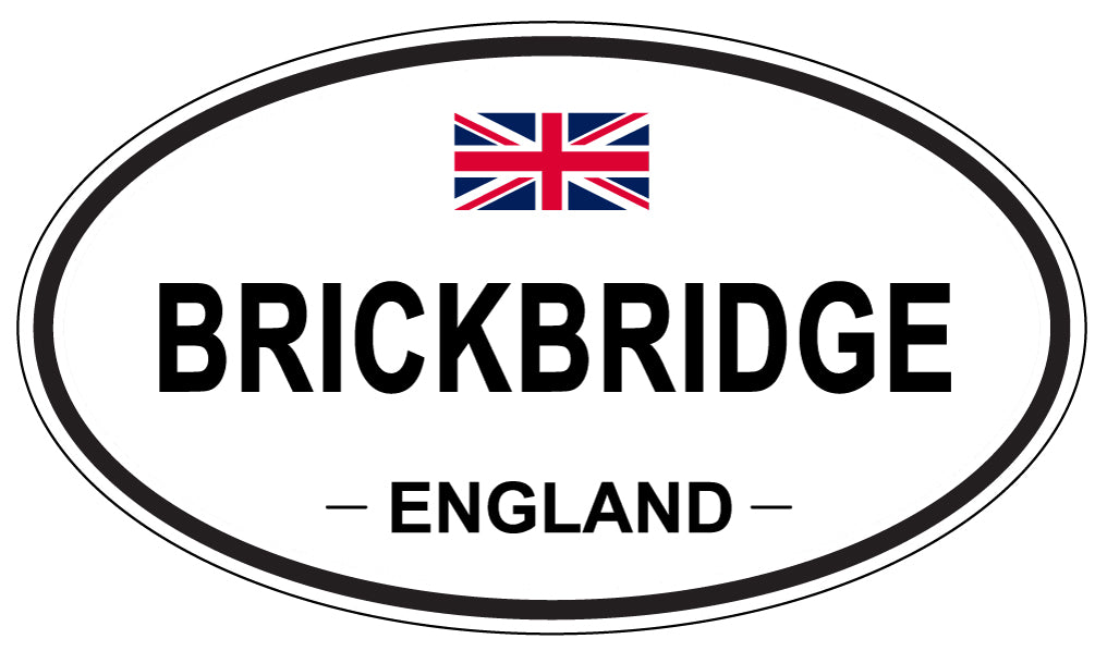 BRICKBRIDGE, ENGLAND - Oval Sticker