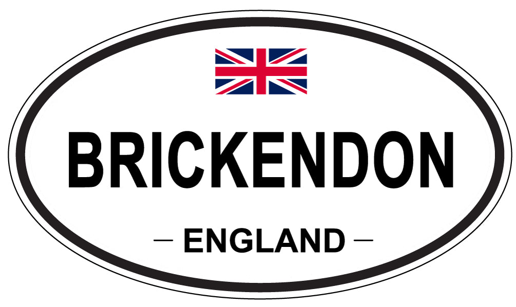 BRICKENDON, ENGLAND - Oval Sticker