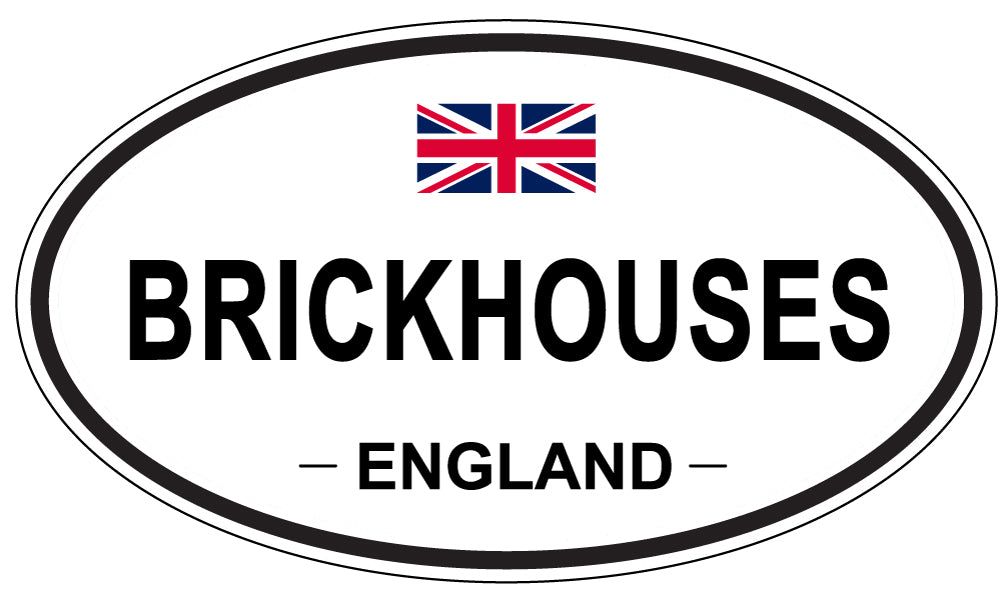 BRICKHOUSES, ENGLAND - Oval Sticker