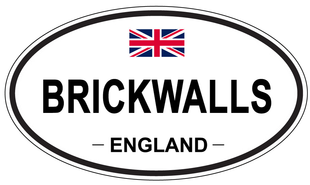 BRICKWALLS, ENGLAND - Oval Sticker