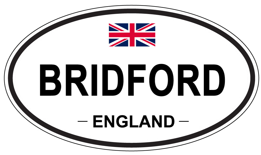BRIDFORD, ENGLAND - Oval Sticker