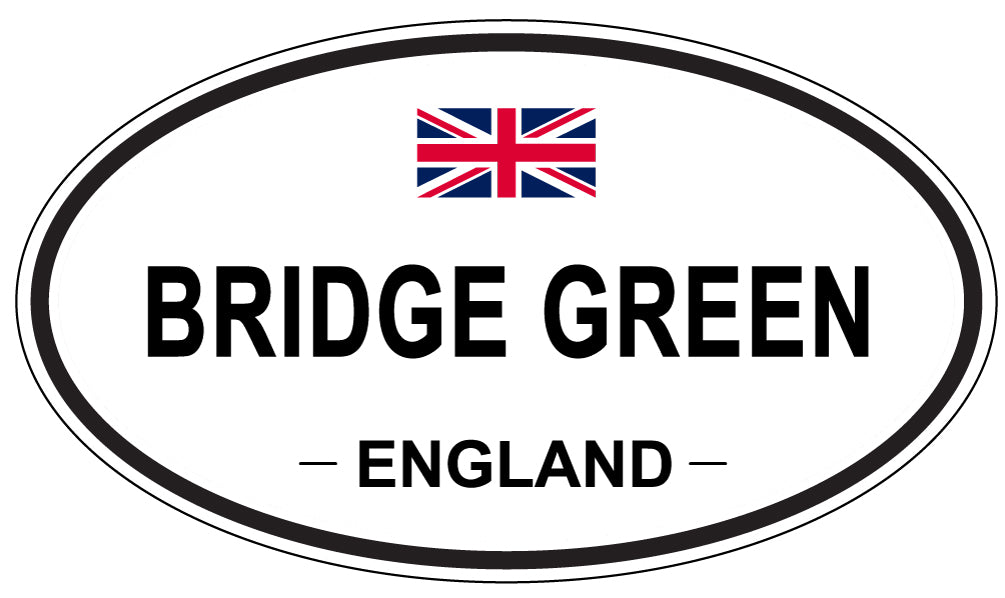 BRIDGE GREEN, ENGLAND - Oval Sticker