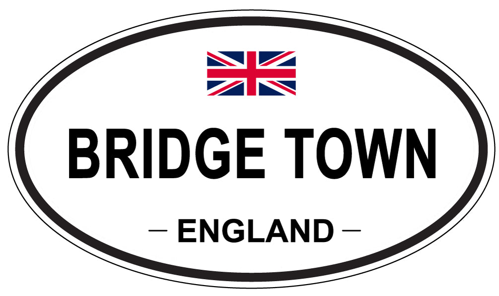 BRIDGE TOWN, ENGLAND - Oval Sticker