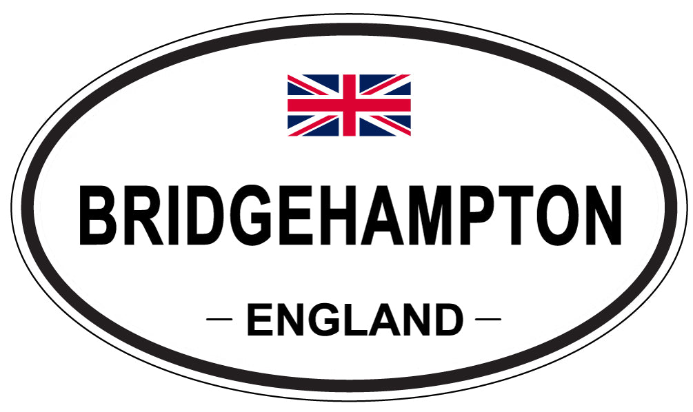 BRIDGEHAMPTON, ENGLAND - Oval Sticker
