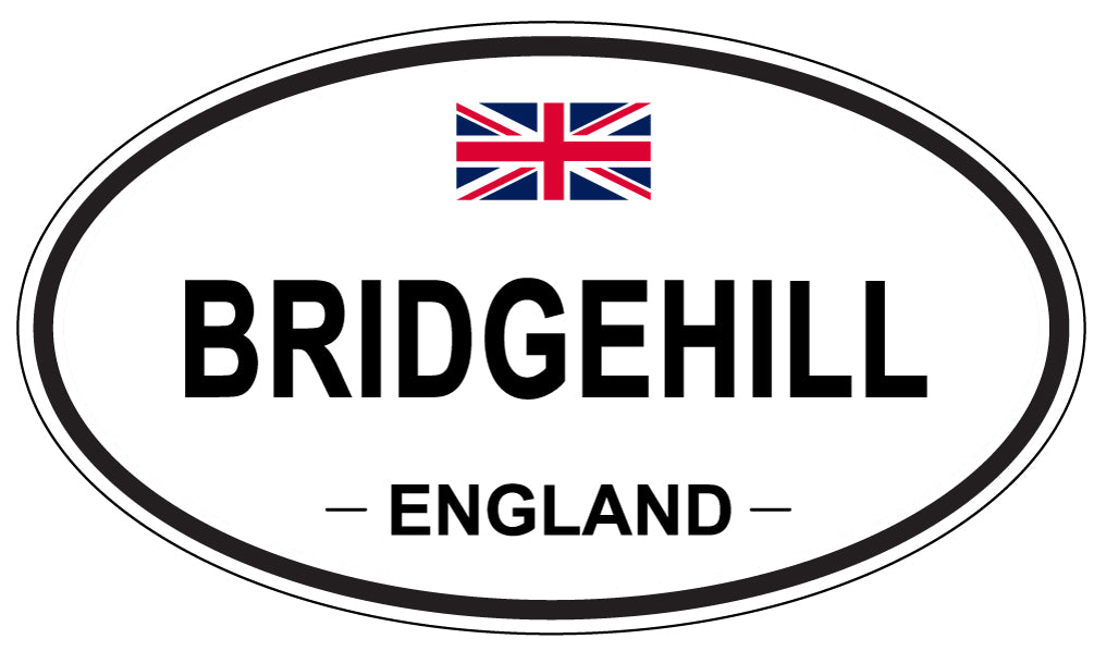 BRIDGEHILL, ENGLAND - Oval Sticker