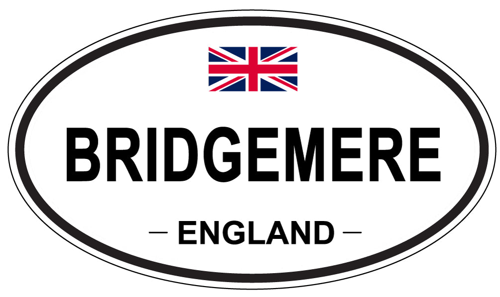 BRIDGEMERE, ENGLAND - Oval Sticker