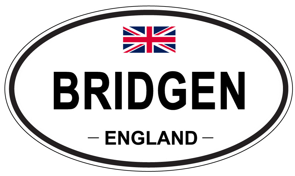 BRIDGEN, ENGLAND - Oval Sticker