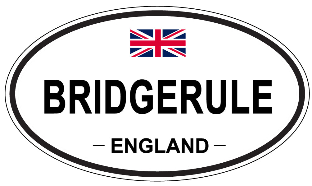 BRIDGERULE, ENGLAND - Oval Sticker
