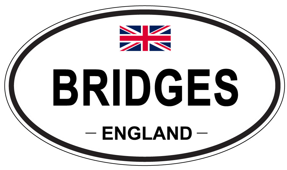BRIDGES, England - Oval Magnet