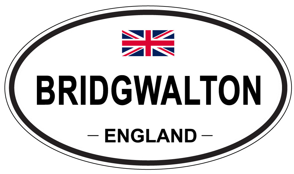 BRIDGWALTON, ENGLAND - Oval Sticker