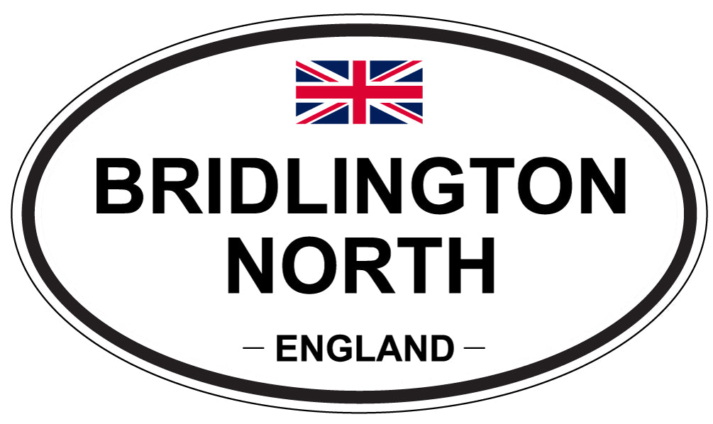 BRIDLINGTON NORTH, ENGLAND - Oval Sticker