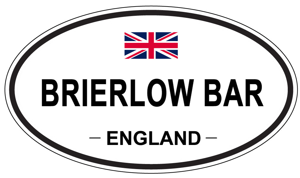BRIERLOW BAR, ENGLAND - Oval Sticker