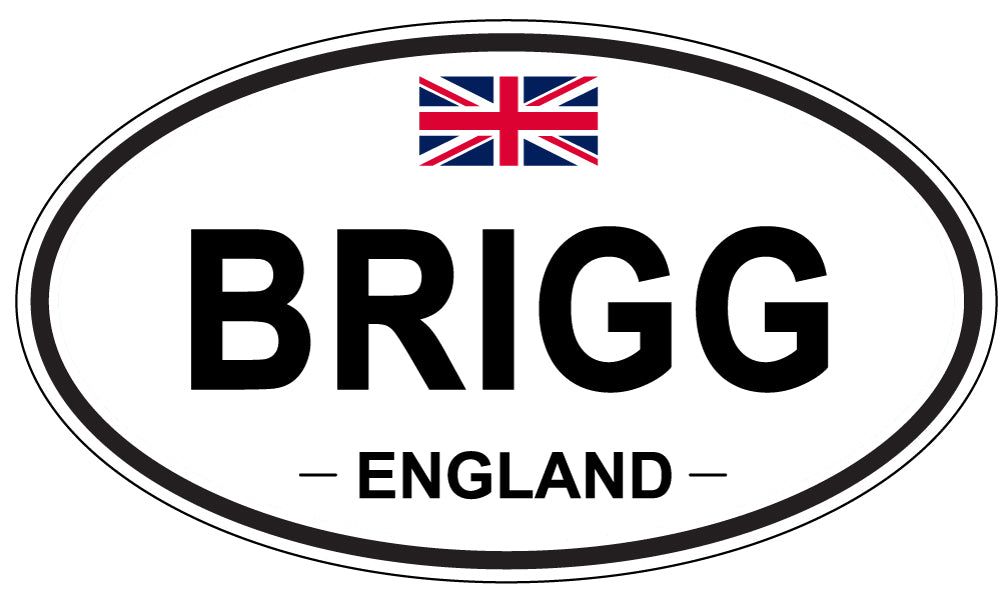 BRIGG, ENGLAND - Oval Sticker