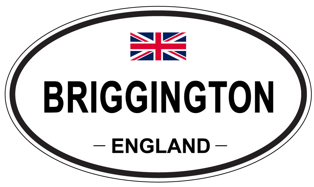 BRIGGINGTON, ENGLAND - Oval Sticker