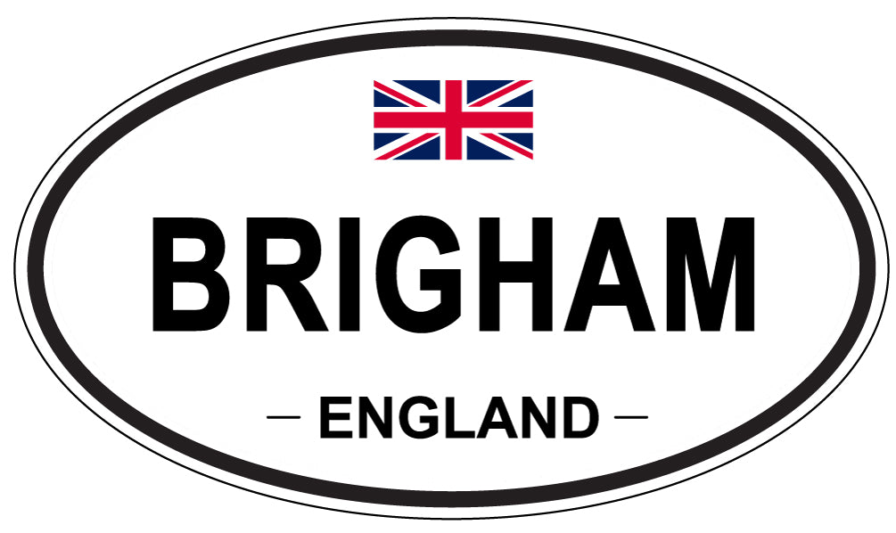 BRIGHAM, ENGLAND - Oval Sticker
