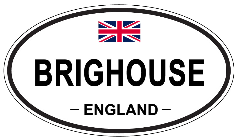BRIGHOUSE, ENGLAND - Oval Sticker