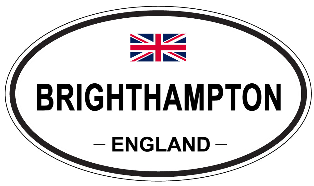 BRIGHTHAMPTON, ENGLAND - Oval Sticker