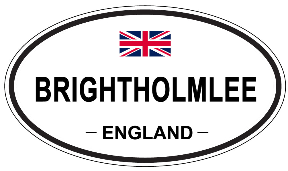 BRIGHTHOLMLEE, ENGLAND - Oval Sticker