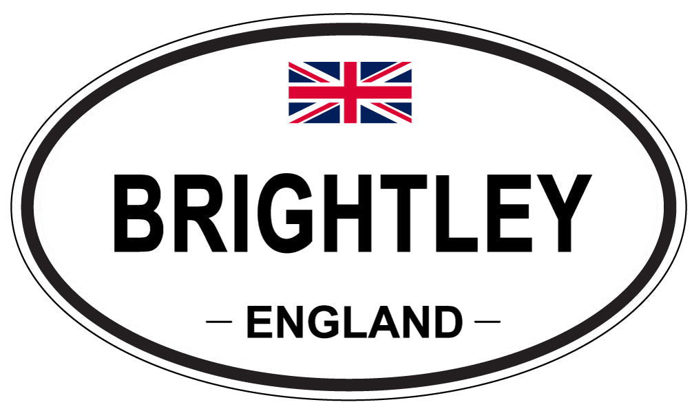 BRIGHTLEY, ENGLAND - Oval Sticker