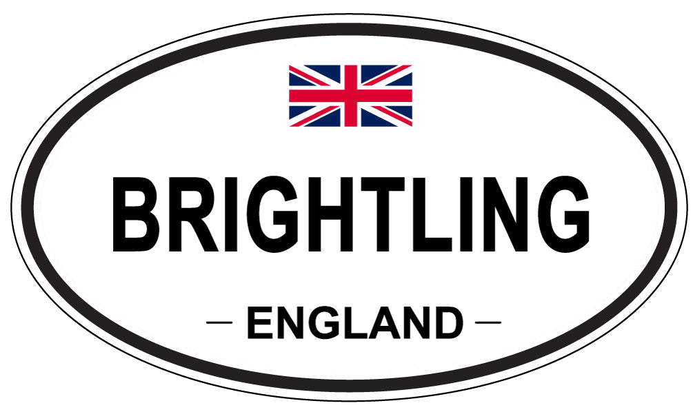 BRIGHTLING, ENGLAND - Oval Sticker