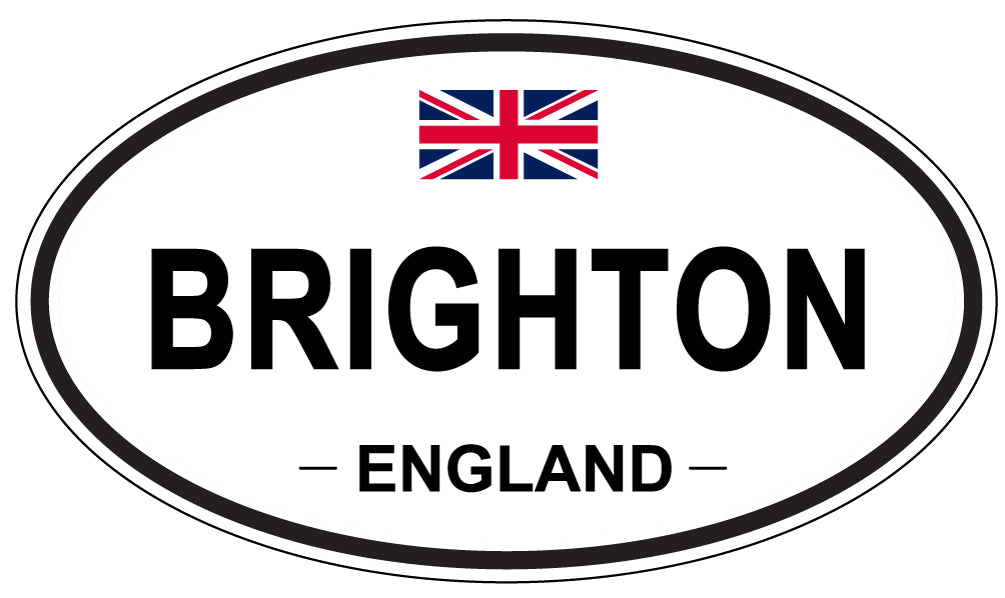 BRIGHTON, ENGLAND - Oval Sticker