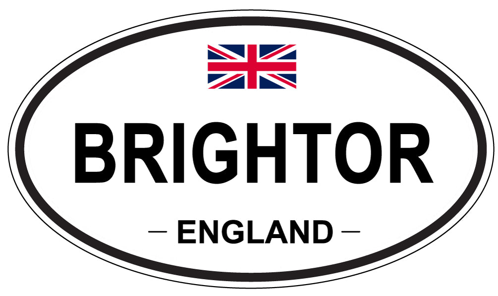 BRIGHTOR, ENGLAND - Oval Sticker
