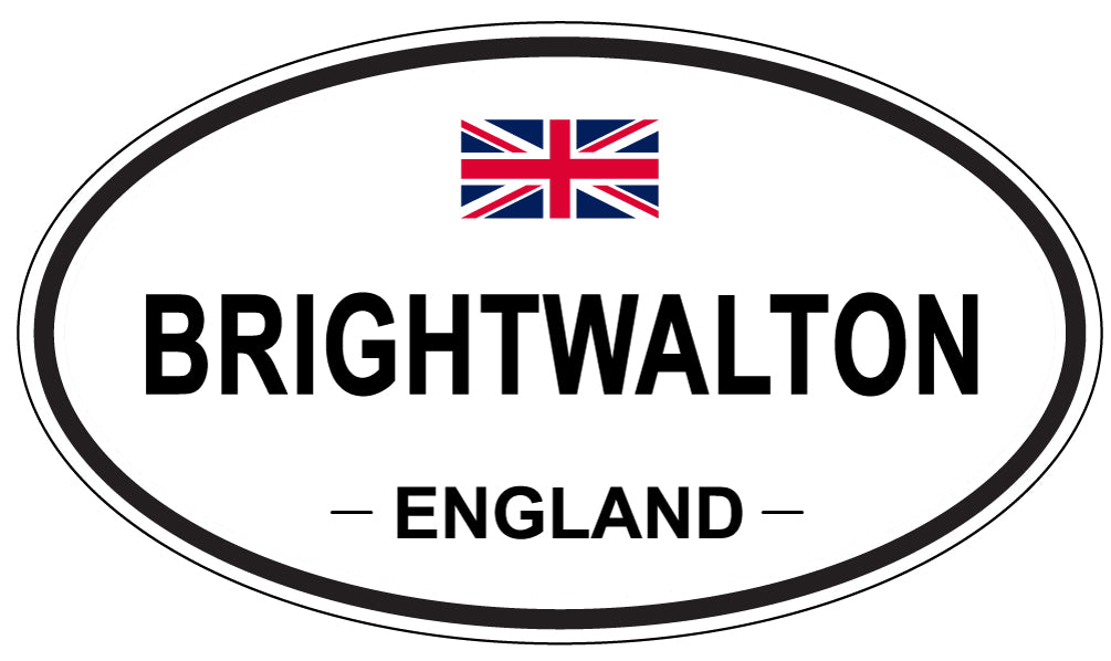 BRIGHTWALTON, ENGLAND - Oval Sticker