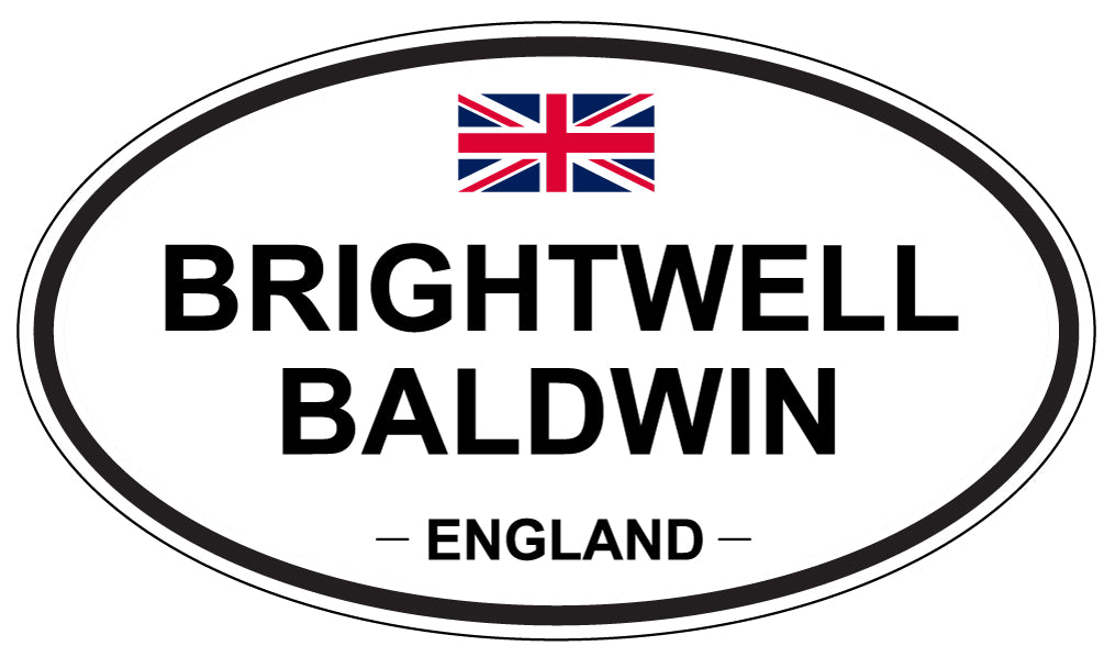 BRIGHTWELL BALDWIN, ENGLAND - Oval Sticker