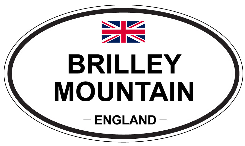 BRILLEY MOUNTAIN, ENGLAND - Oval Sticker