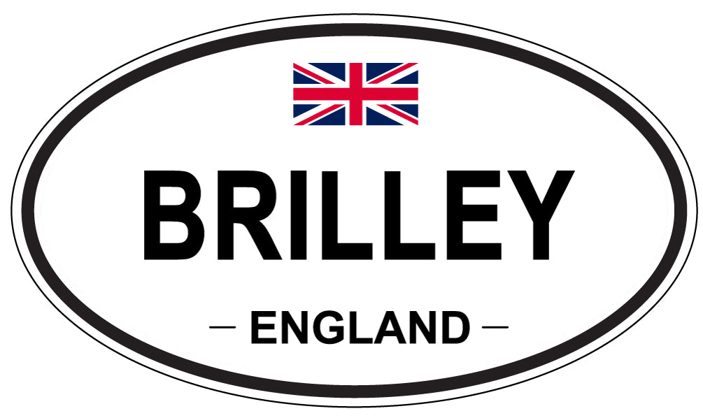 BRILLEY, ENGLAND - Oval Sticker