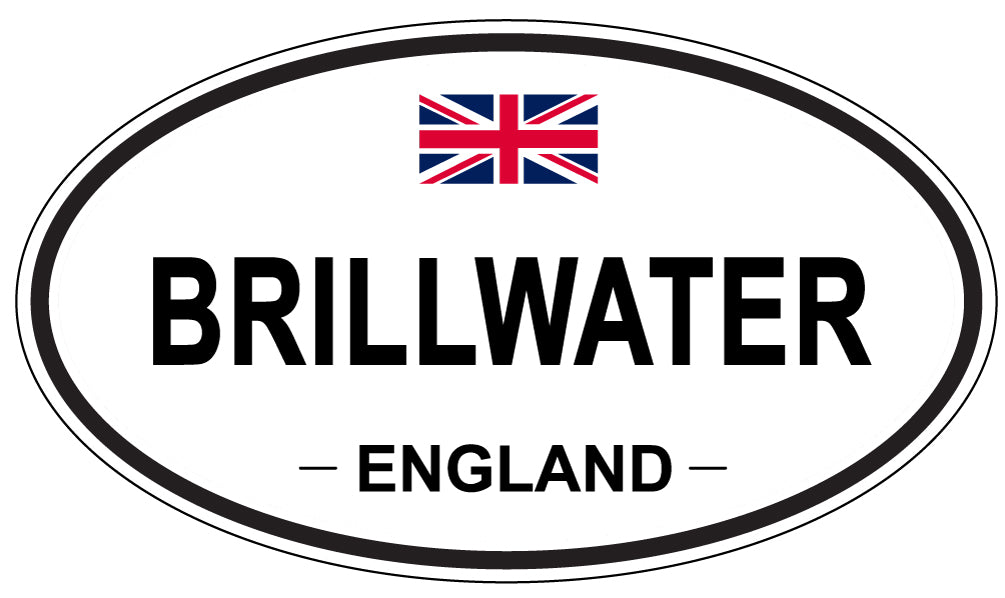 BRILLWATER, ENGLAND - Oval Sticker
