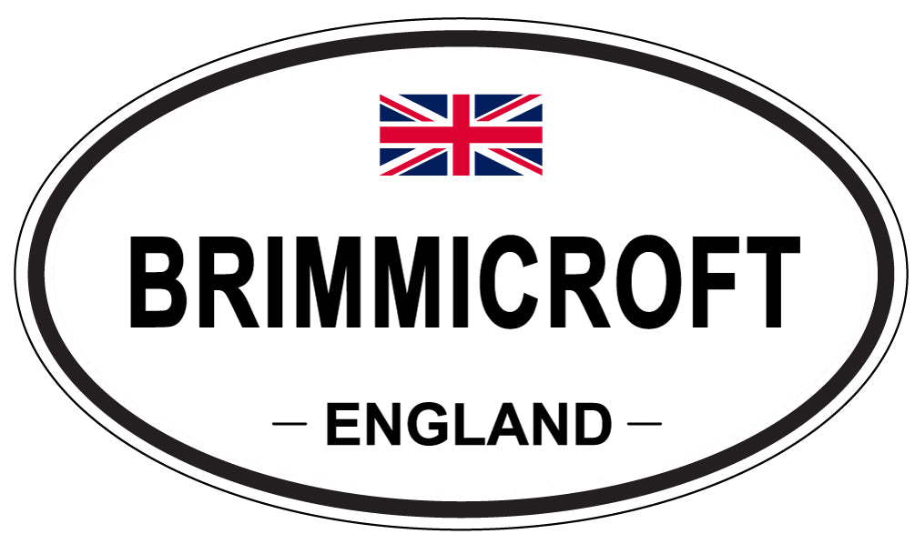 BRIMMICROFT, ENGLAND - Oval Sticker