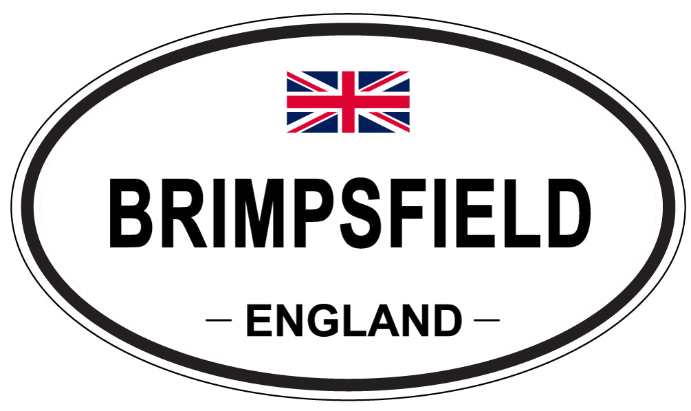 BRIMPSFIELD, ENGLAND - Oval Sticker