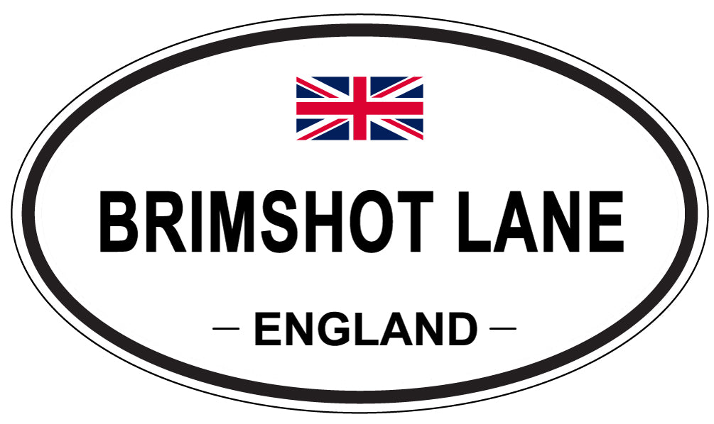 BRIMSHOT LANE, ENGLAND - Oval Sticker