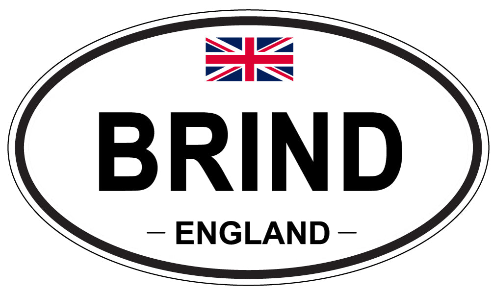 BRIND, ENGLAND - Oval Sticker