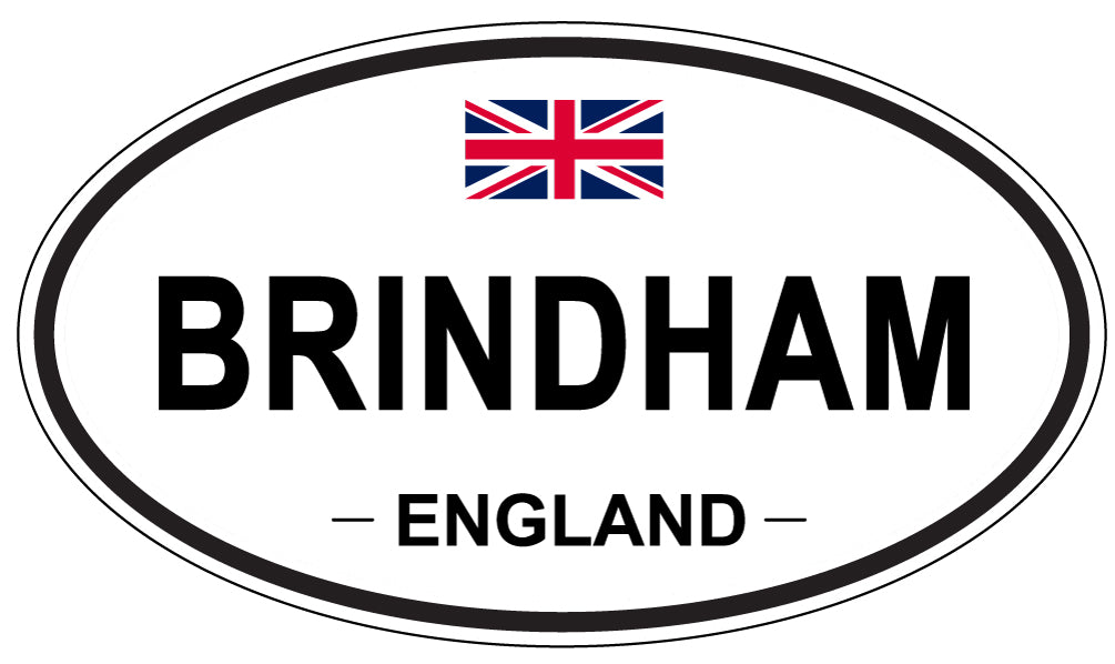 BRINDHAM, ENGLAND - Oval Sticker