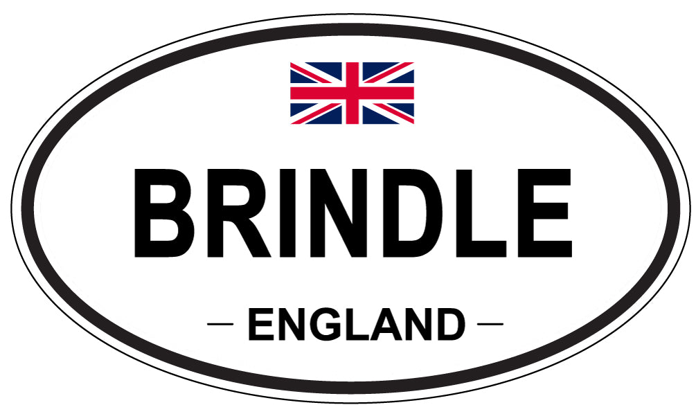 BRINDLE, ENGLAND - Oval Sticker
