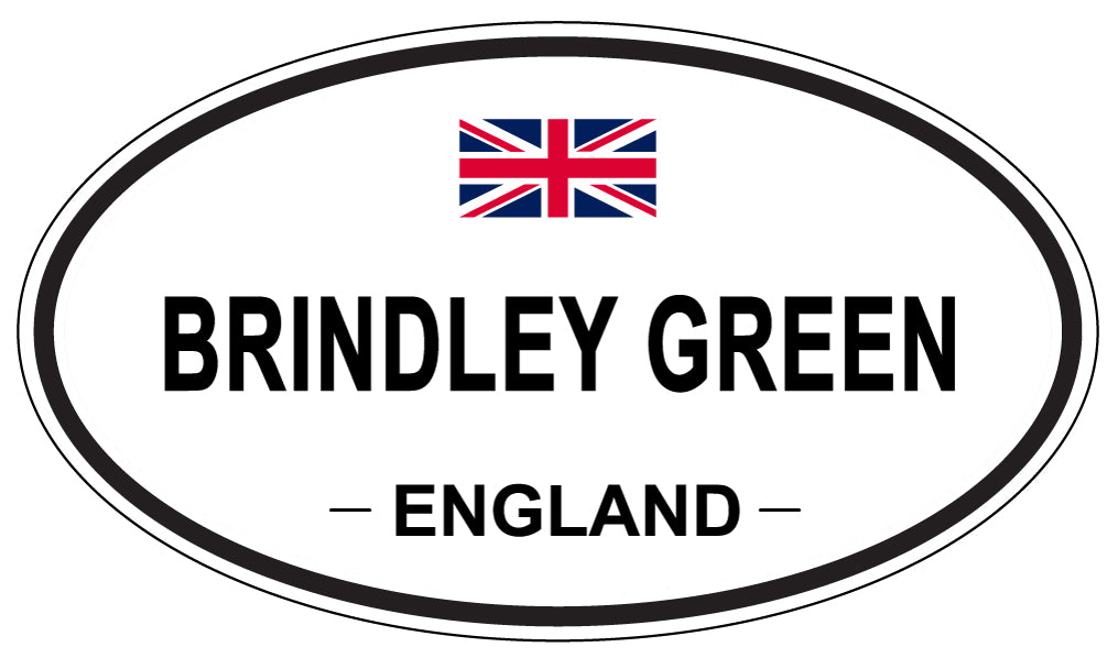 BRINDLEY GREEN, ENGLAND - Oval Sticker