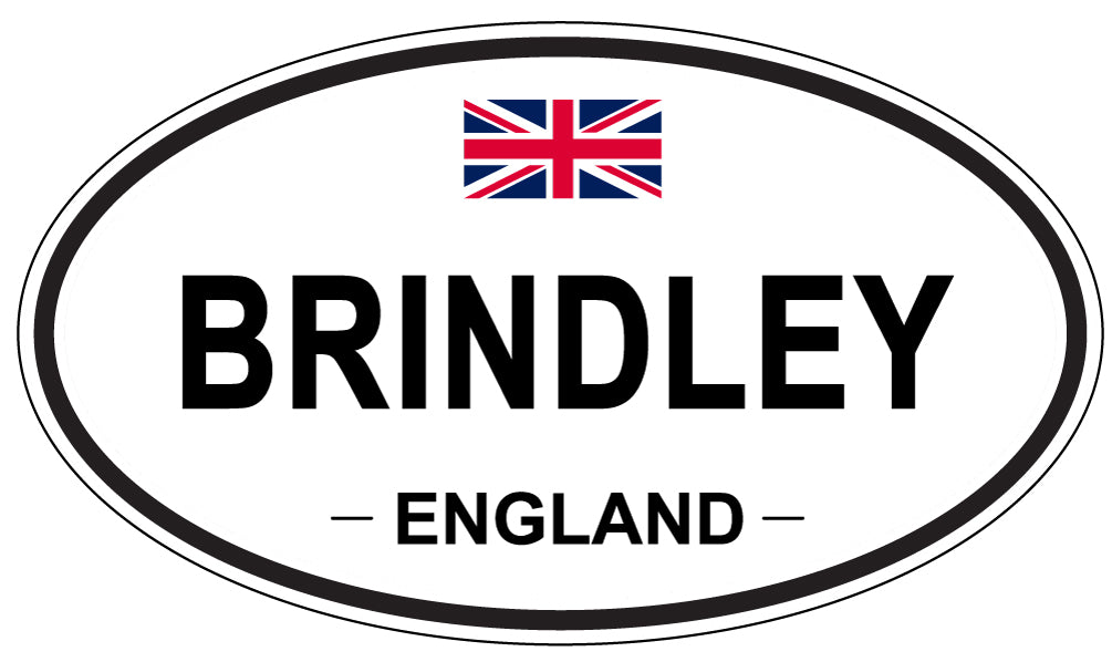 BRINDLEY, ENGLAND - Oval Sticker