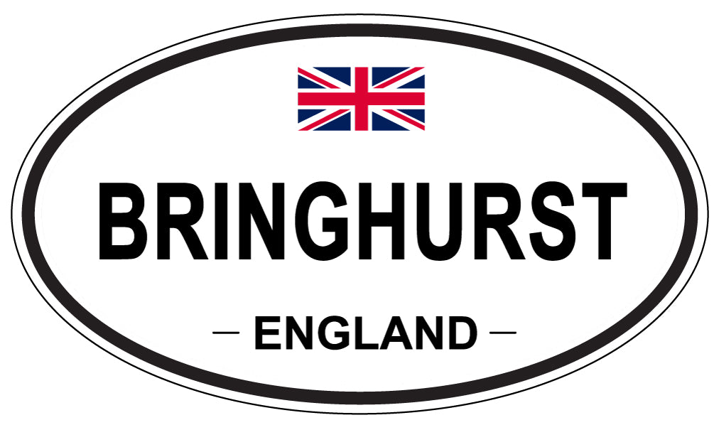 BRINGHURST, ENGLAND - Oval Sticker