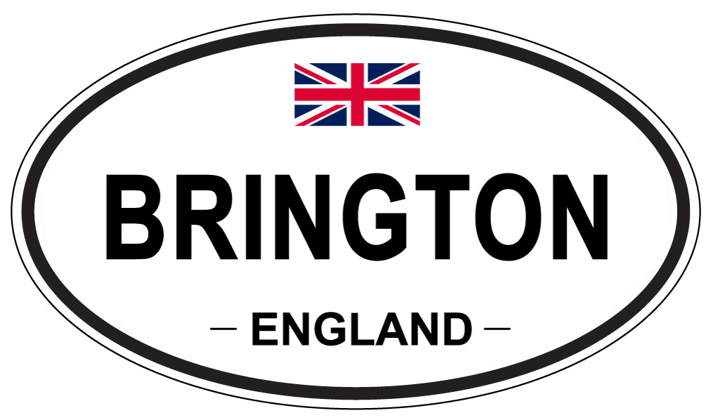 BRINGTON, ENGLAND - Oval Sticker