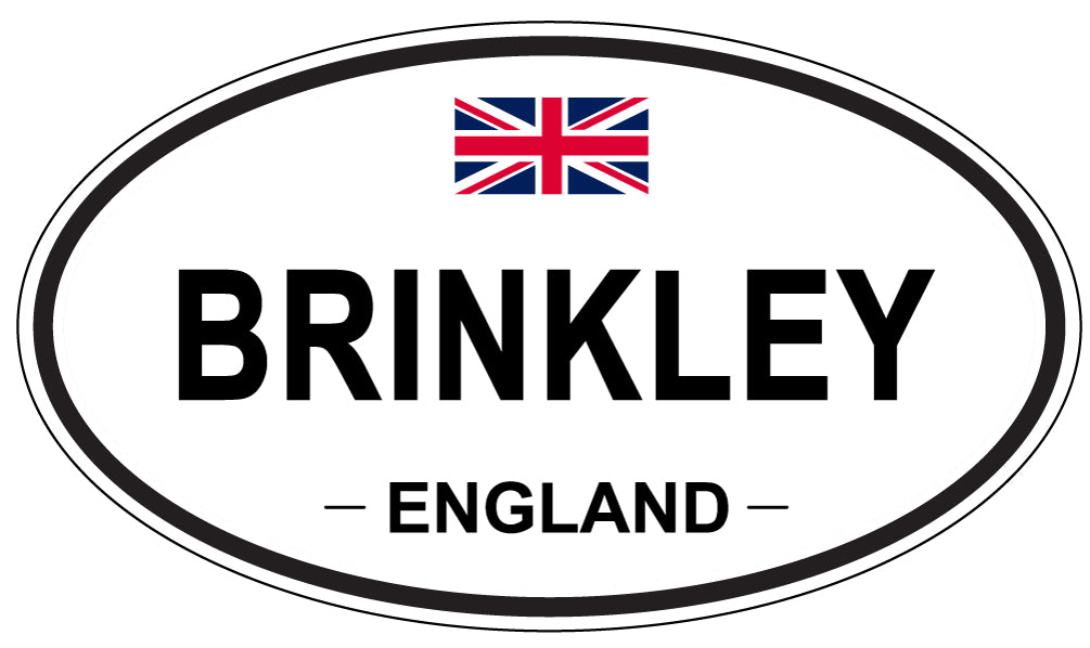 BRINKLEY, ENGLAND - Oval Sticker