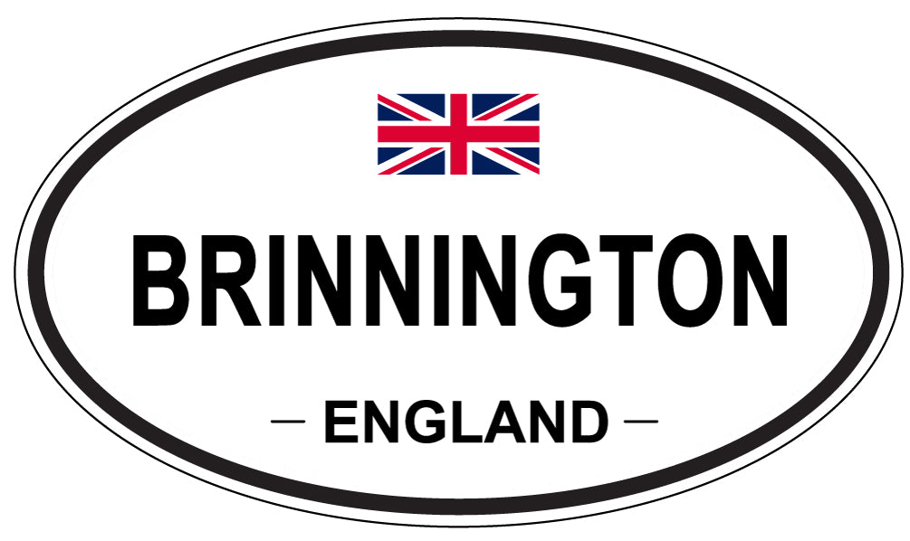 BRINNINGTON, ENGLAND - Oval Sticker