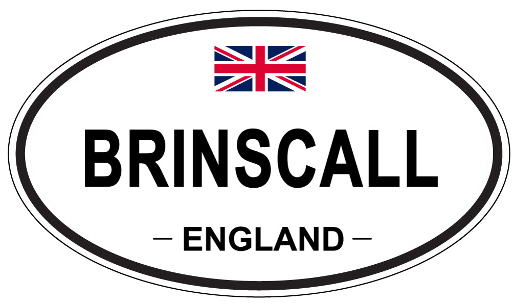 BRINSCALL, ENGLAND - Oval Sticker