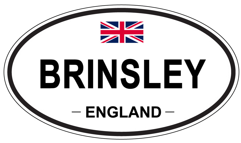 BRINSLEY, ENGLAND - Oval Sticker