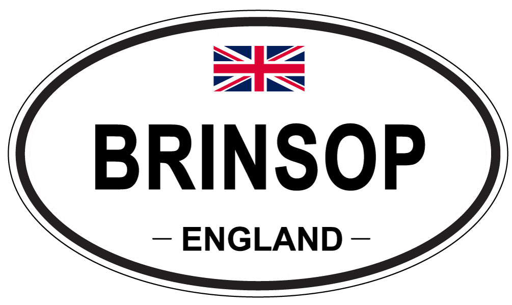 BRINSOP, ENGLAND - Oval Sticker