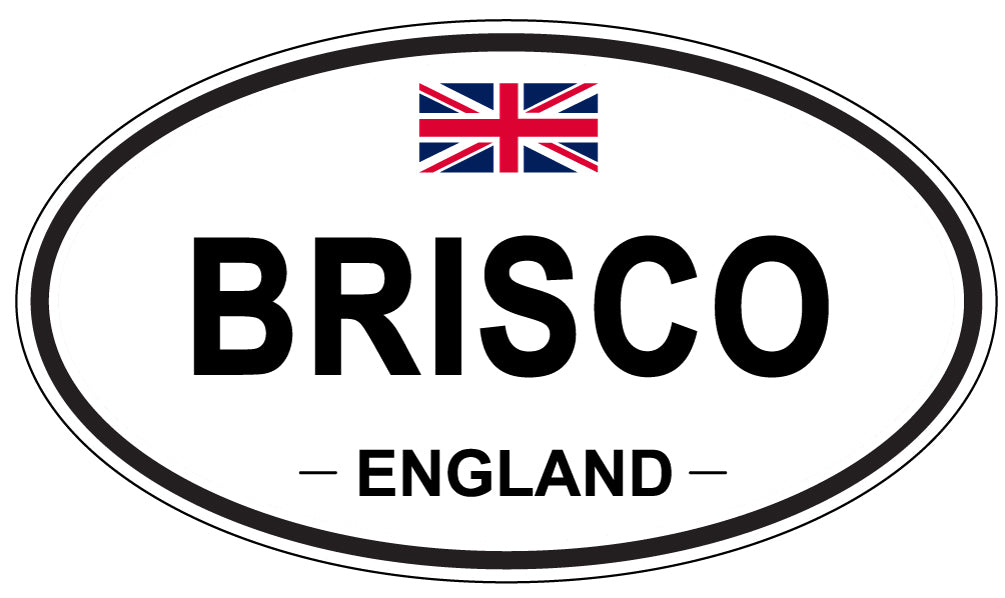 BRISCO, ENGLAND - Oval Sticker
